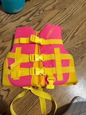 Kids Pink & Yellow Life Jacket - DBX